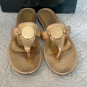Ralph Lauren Gold Sandals